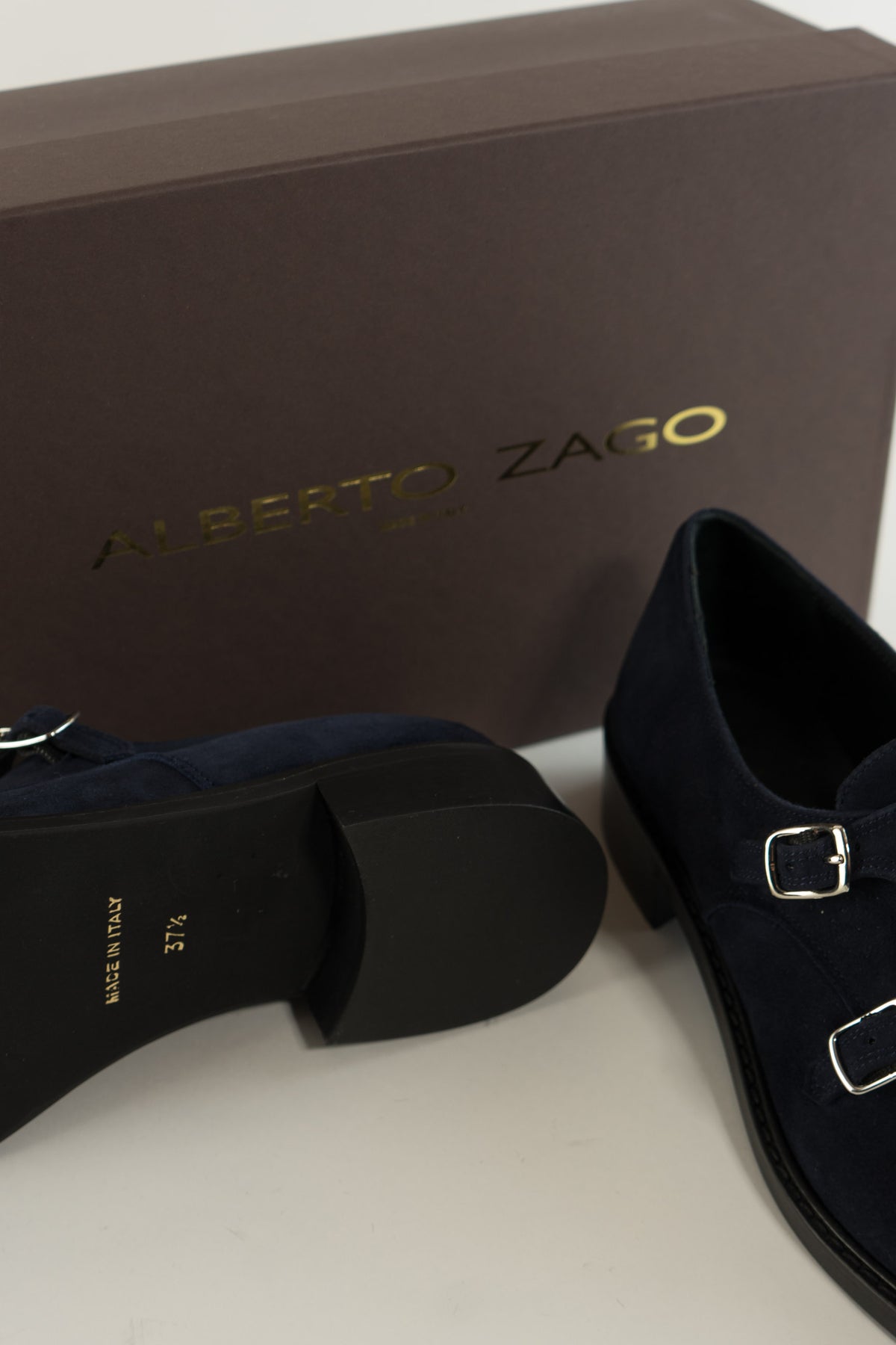 Alberto Zago Blue Buckle Loafer