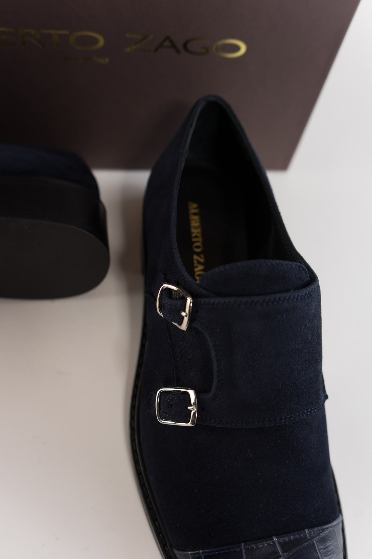 Alberto Zago Blue Buckle Loafer