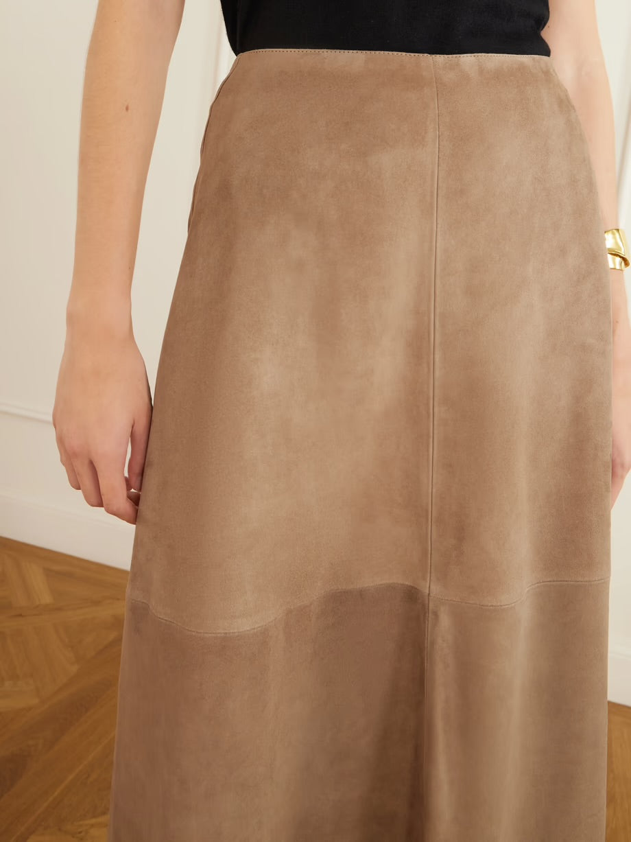 Arma Melita Suede Midi Skirt