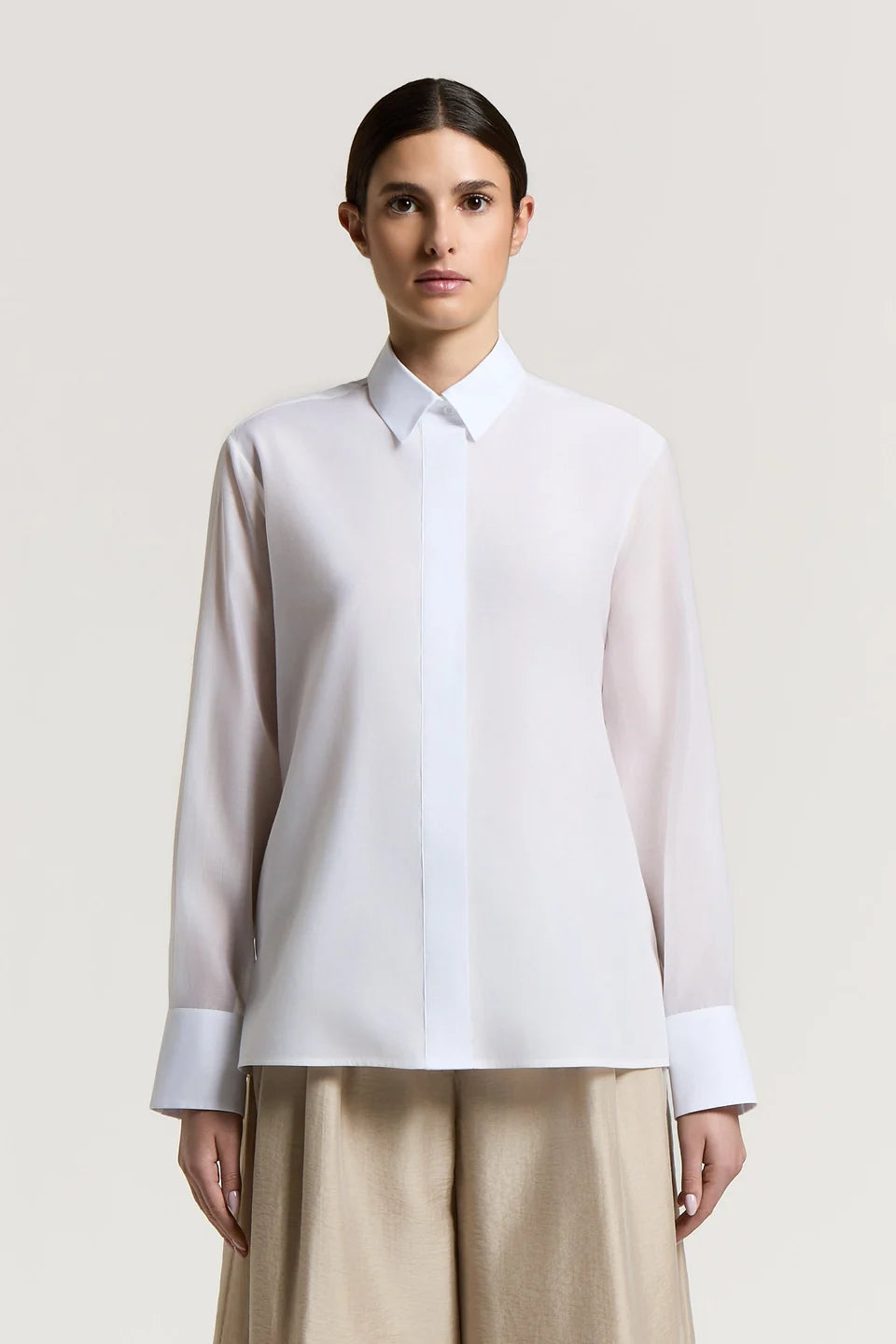 Peserico White Silk Cotton Shirt