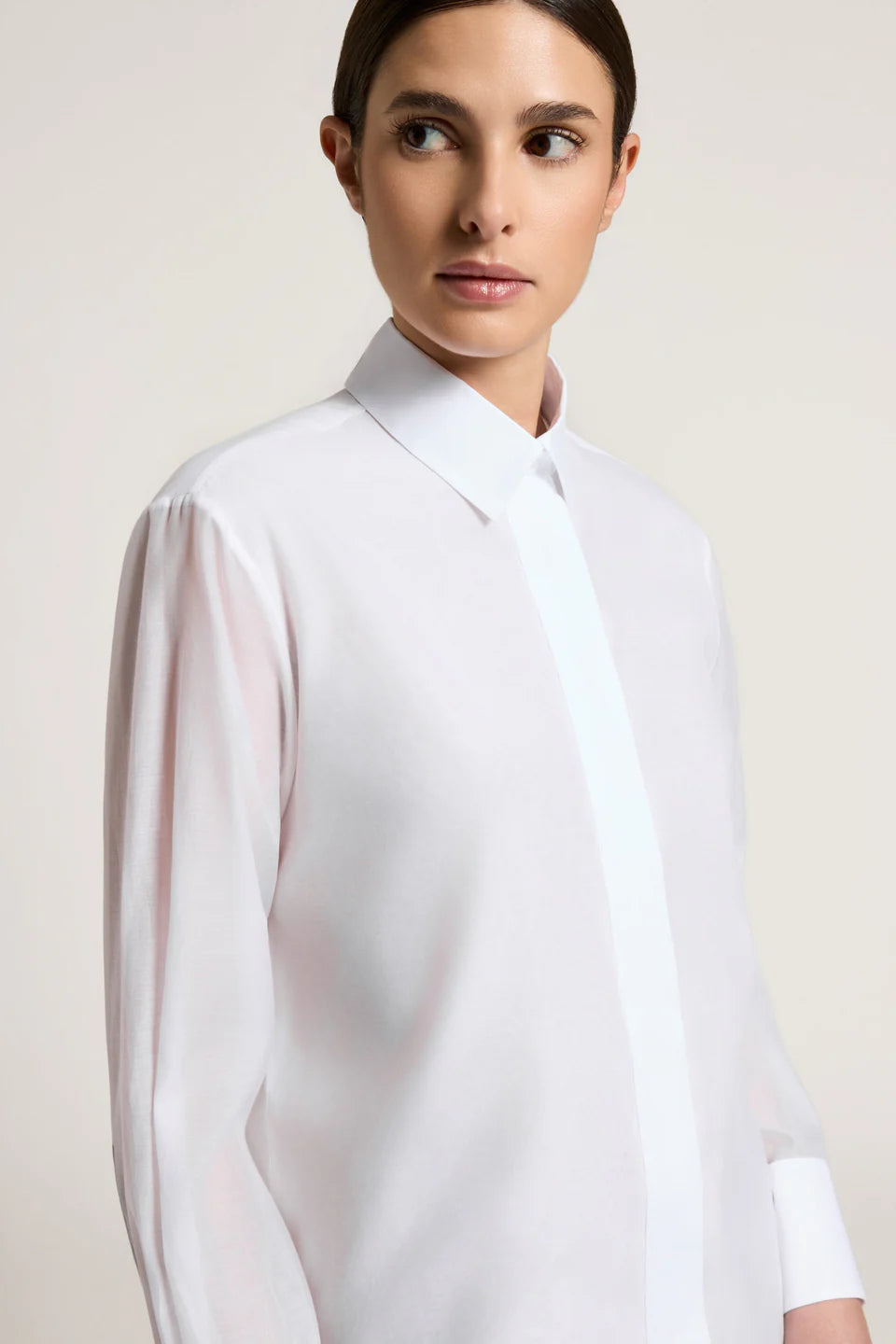 Peserico White Silk Cotton Shirt
