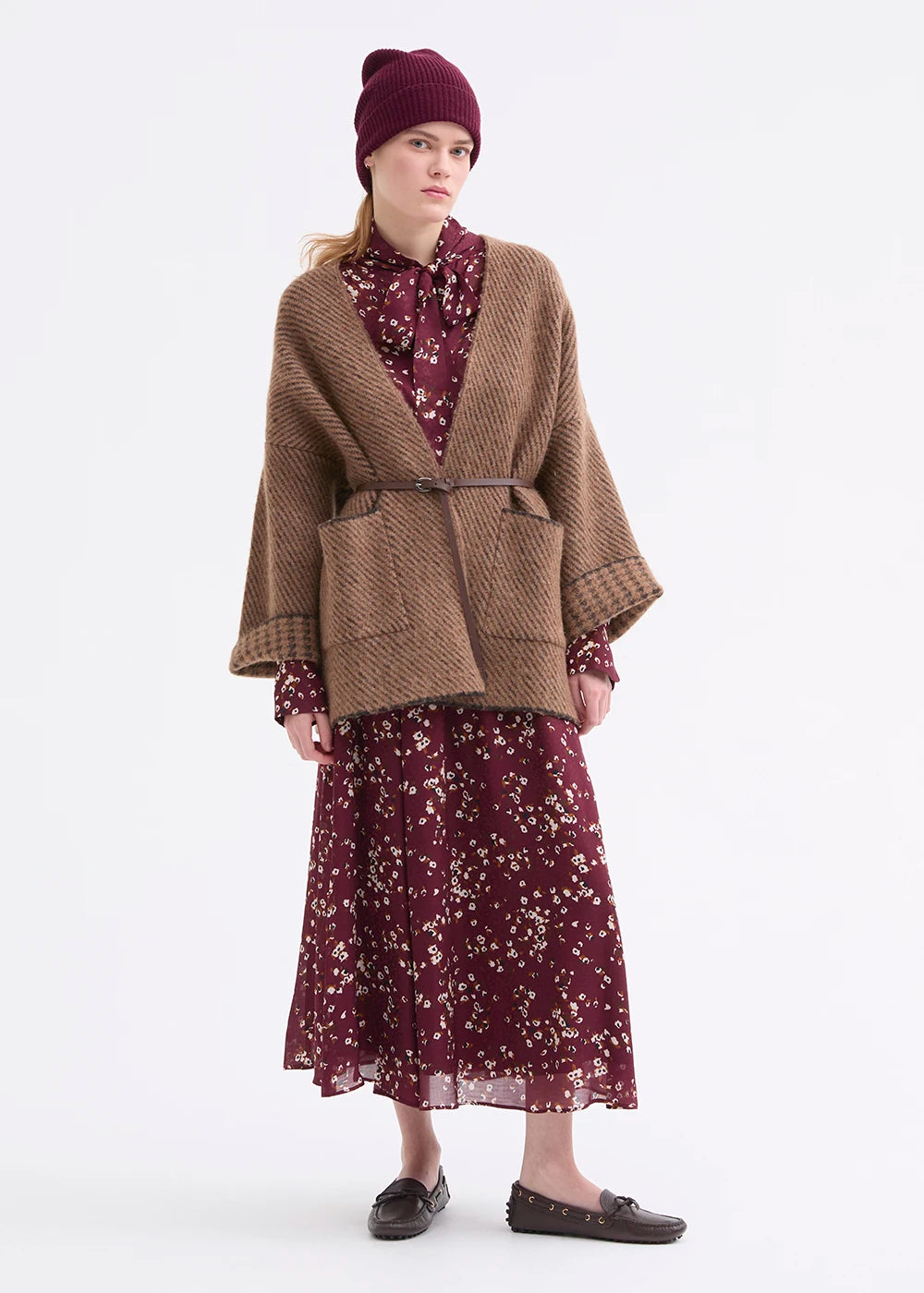 Rosso 35 Jacquard Knit Cardigan