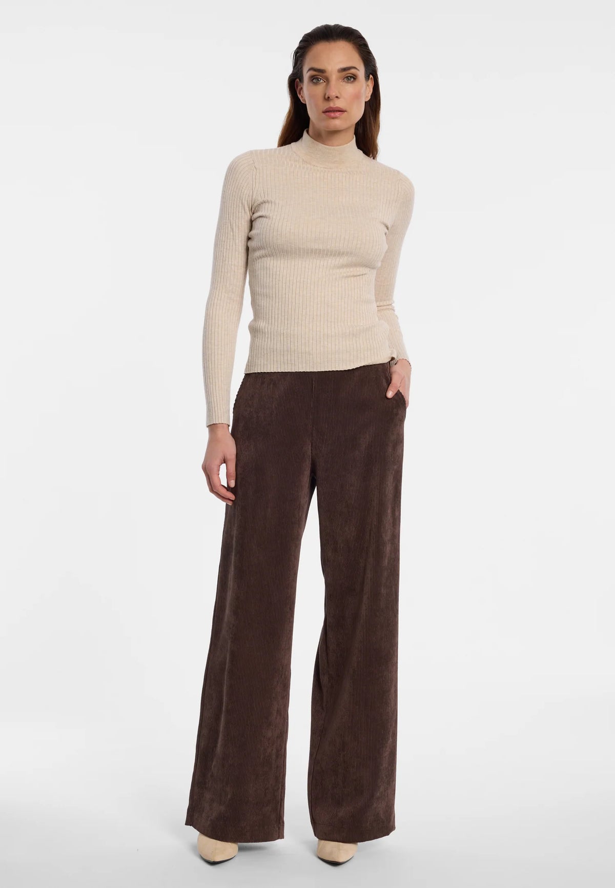 Ana Alcazar Wide-Leg Corduroy Trousers Enliria