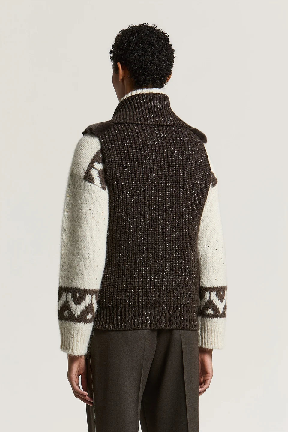 Peserico Rex Lapin Fur and Wool Silk Cashmere Vest