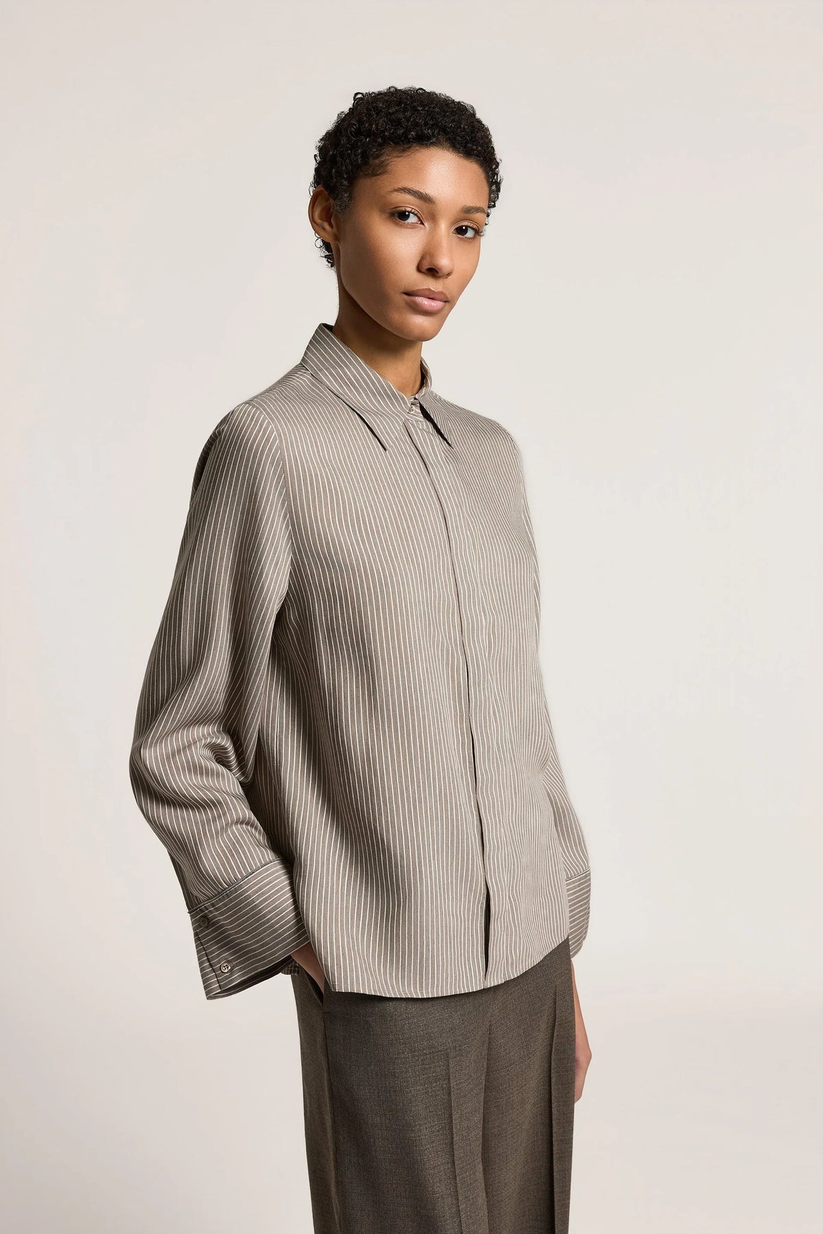 Peserico Leaf Collar Shirt