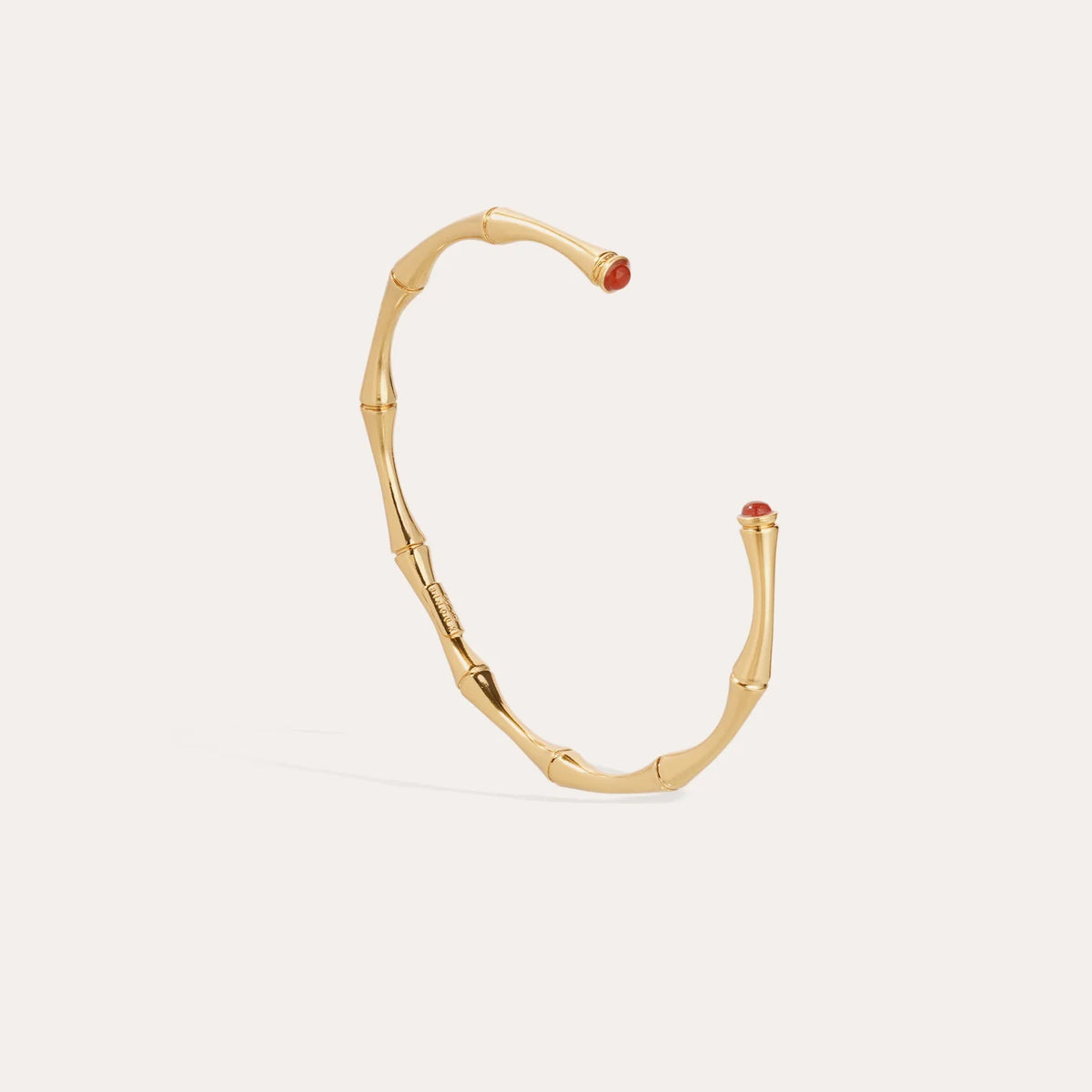 Gas Bijoux Mini Bambou Cabochon Bangle in Carnelian