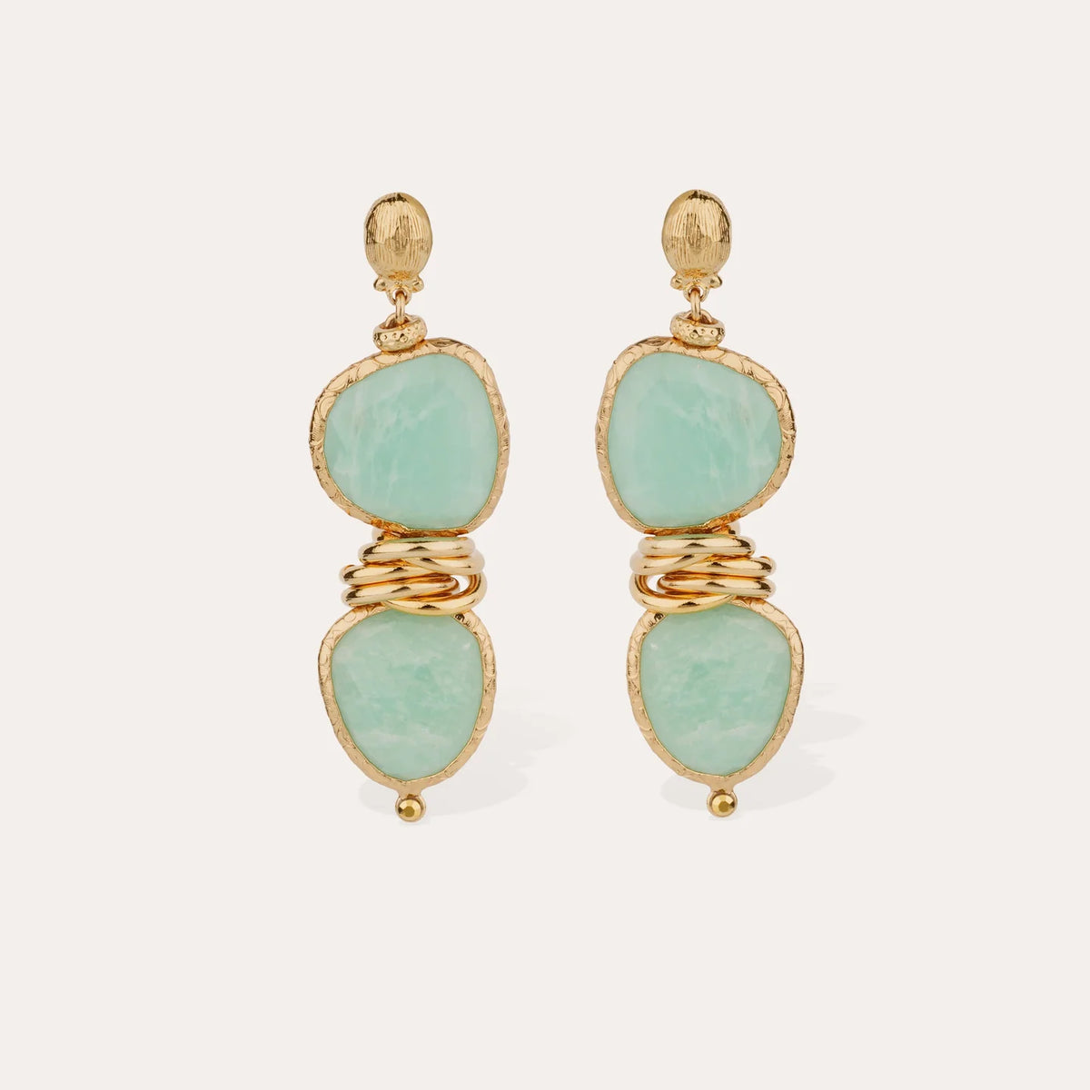 Gas Bijoux Amazonite Stone Earrings