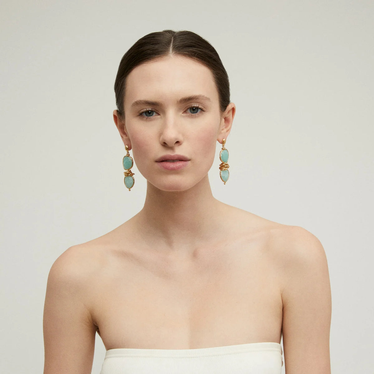 Gas Bijoux Amazonite Stone Earrings