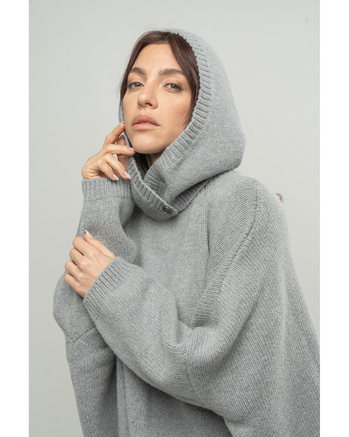 Calimar Grey Merino Wool and Cashmere Balaclava
