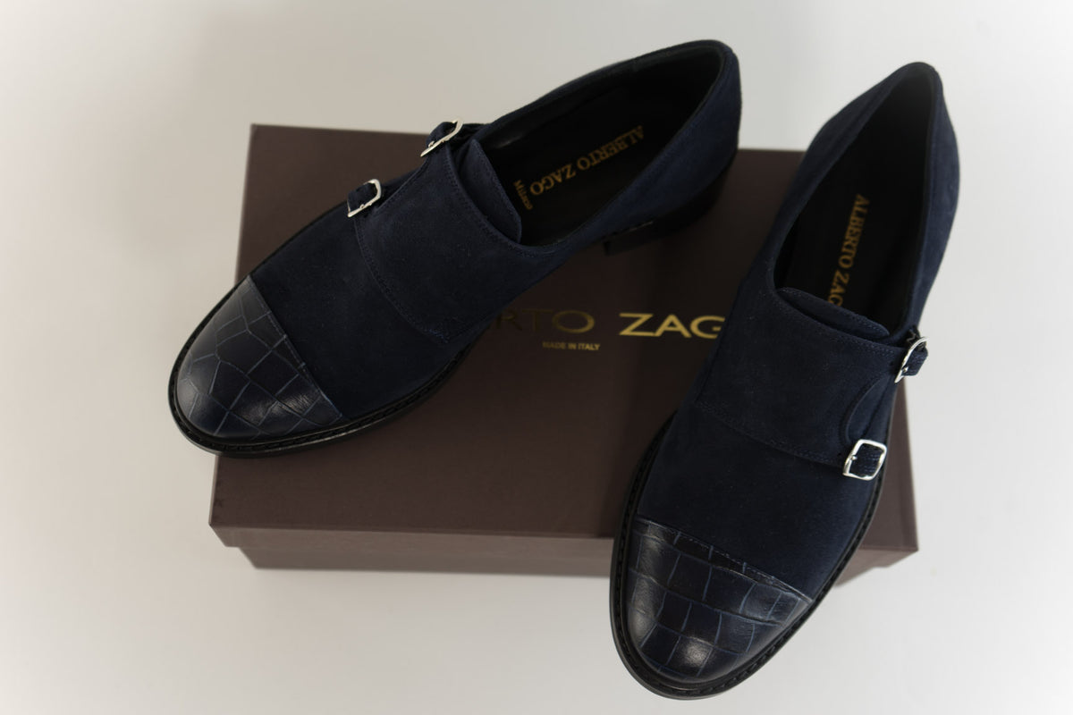 Alberto Zago Blue Buckle Loafer