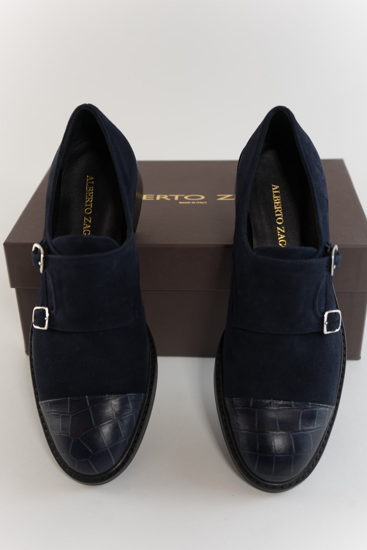 Alberto Zago Blue Buckle Loafer