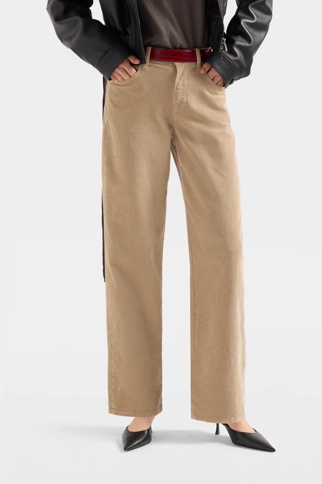 7 For All  Mankind Stovepipe Straight  Winter Beige