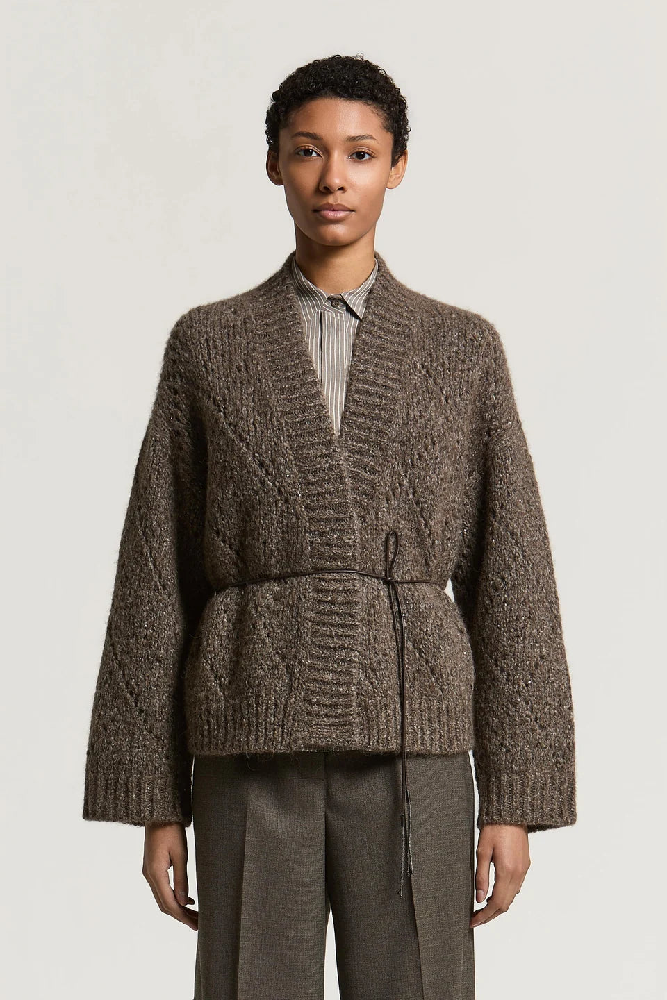 Peserico Alpaca Wool and Cotton Cardigan