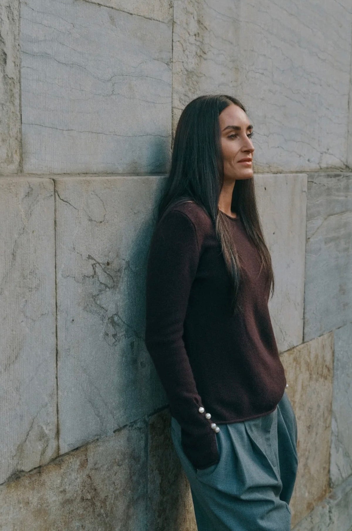 O'tay Abbelone Sweater in Plum