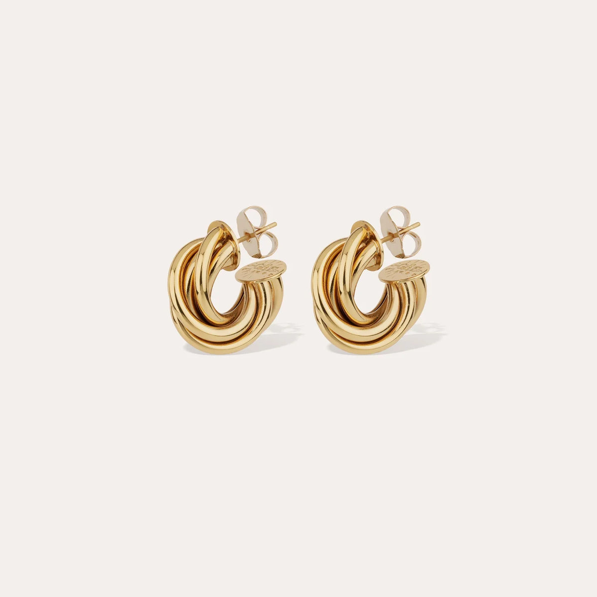 Gas Bijoux Atik Mini Gold-Plated Hoop Earrings