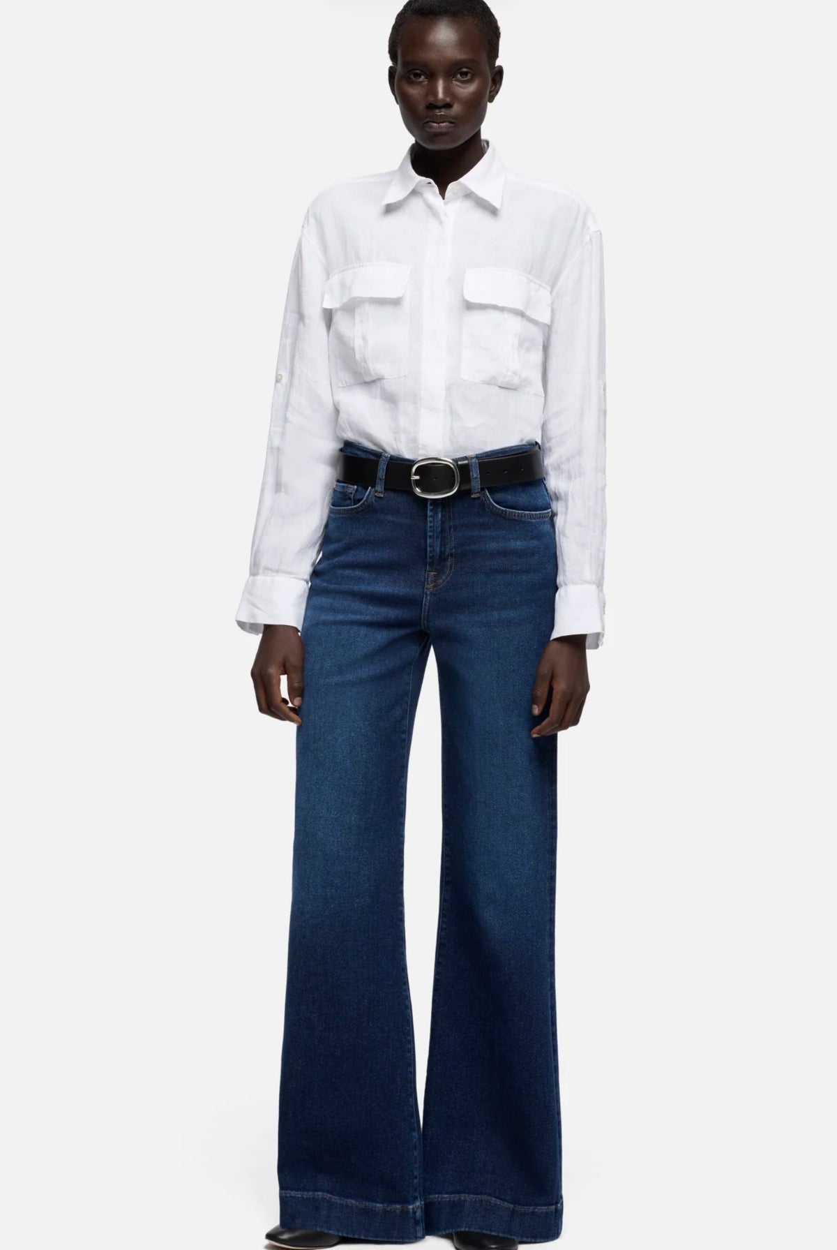 7 For All Mankind Dark Wash Flared Jeans