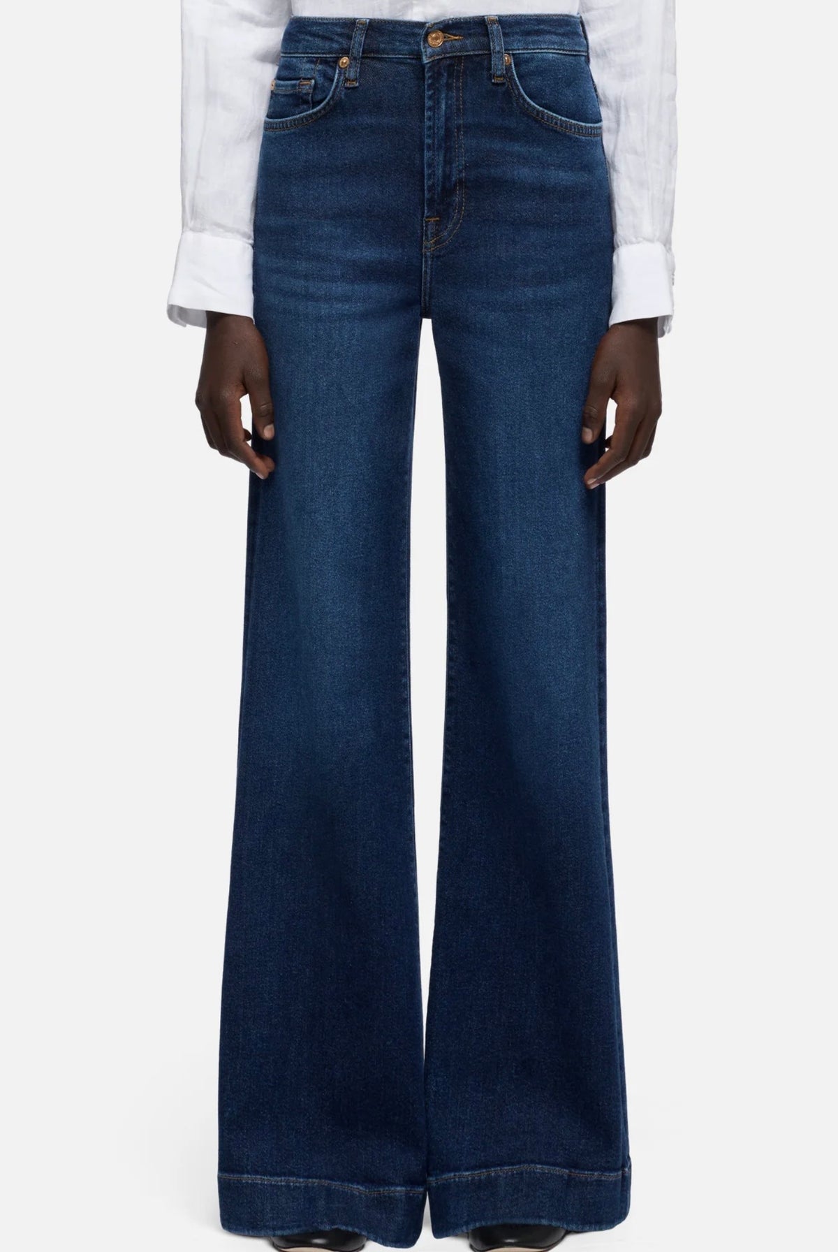 7 For All Mankind Dark Wash Flared Jeans