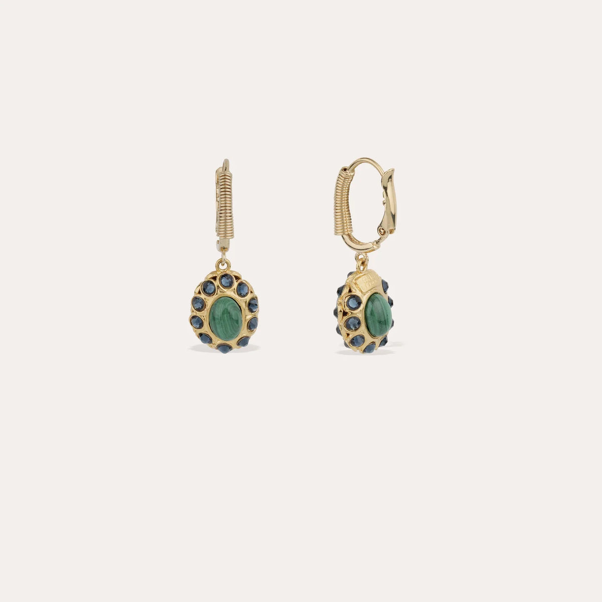 Gas Bijoux Tao Splash Earrings in Malachite