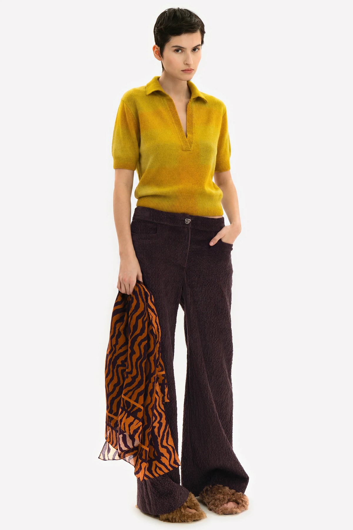 Kristina Ti. Corduroy Palazzo Trousers