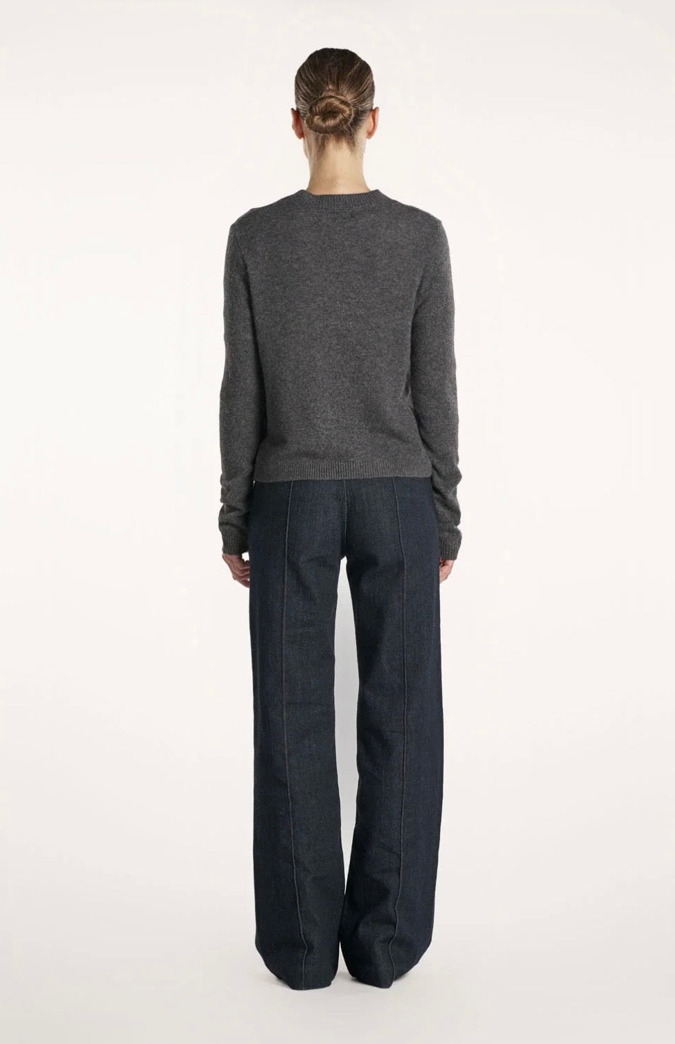 O'tay Lace Blouse in Dark Grey Melange